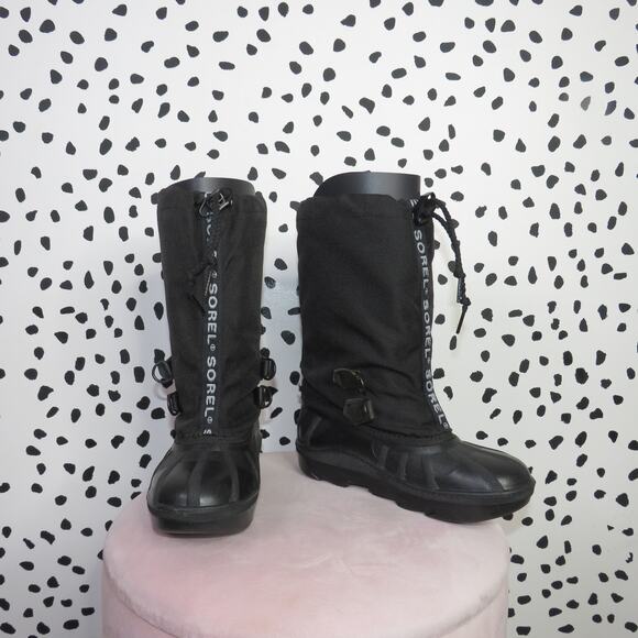 Sorel Other - Sorel Black Felt Lined Kids Winter Boots